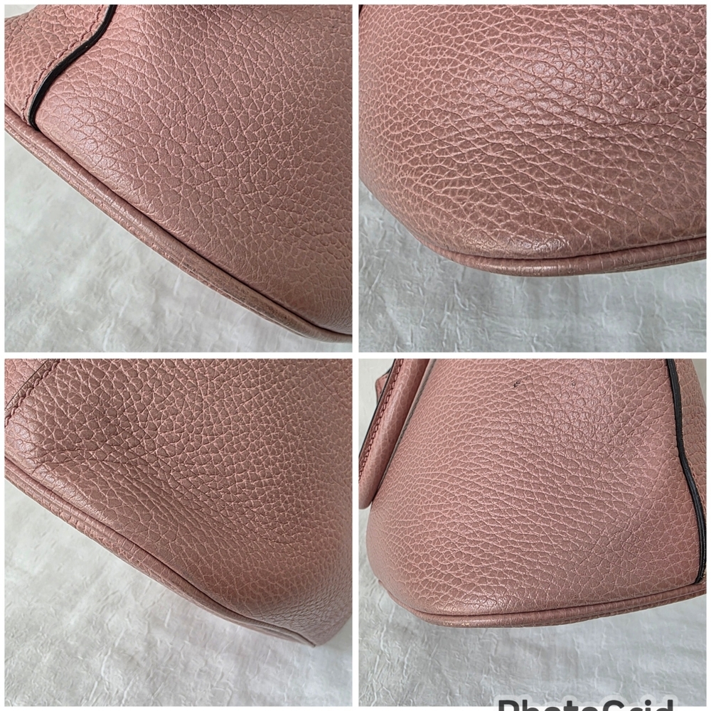 Auth Gucci GG Dollar Dome Calfskin Satchel Handbag - Picture 11 of 11